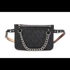 NWT Michael Kors Logo Chain Fanny Pack Belt Bag M